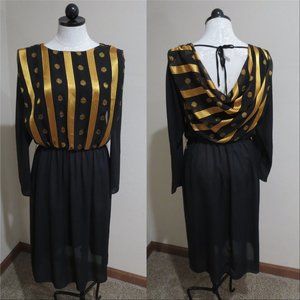 Vintage 70's Vicky Vaughn Junior Party Dress sz 5